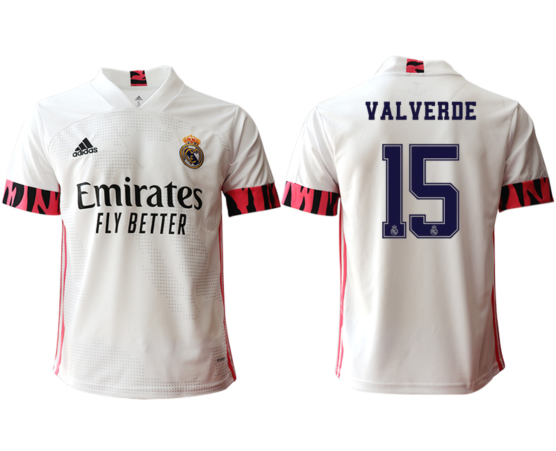 Men 2020-2021 club Real Madrid home aaa version #15 white Soccer Jerseys1